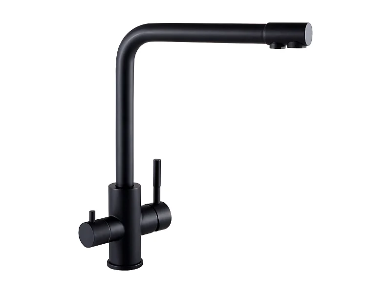 Cecipa max Grifo de Cocina 3 en 1 con Sistema de Ósmosis Negro, Grifo de Cocina Mezclador de 3 Vías, Grifo de Agua Limpia, Modelo UE