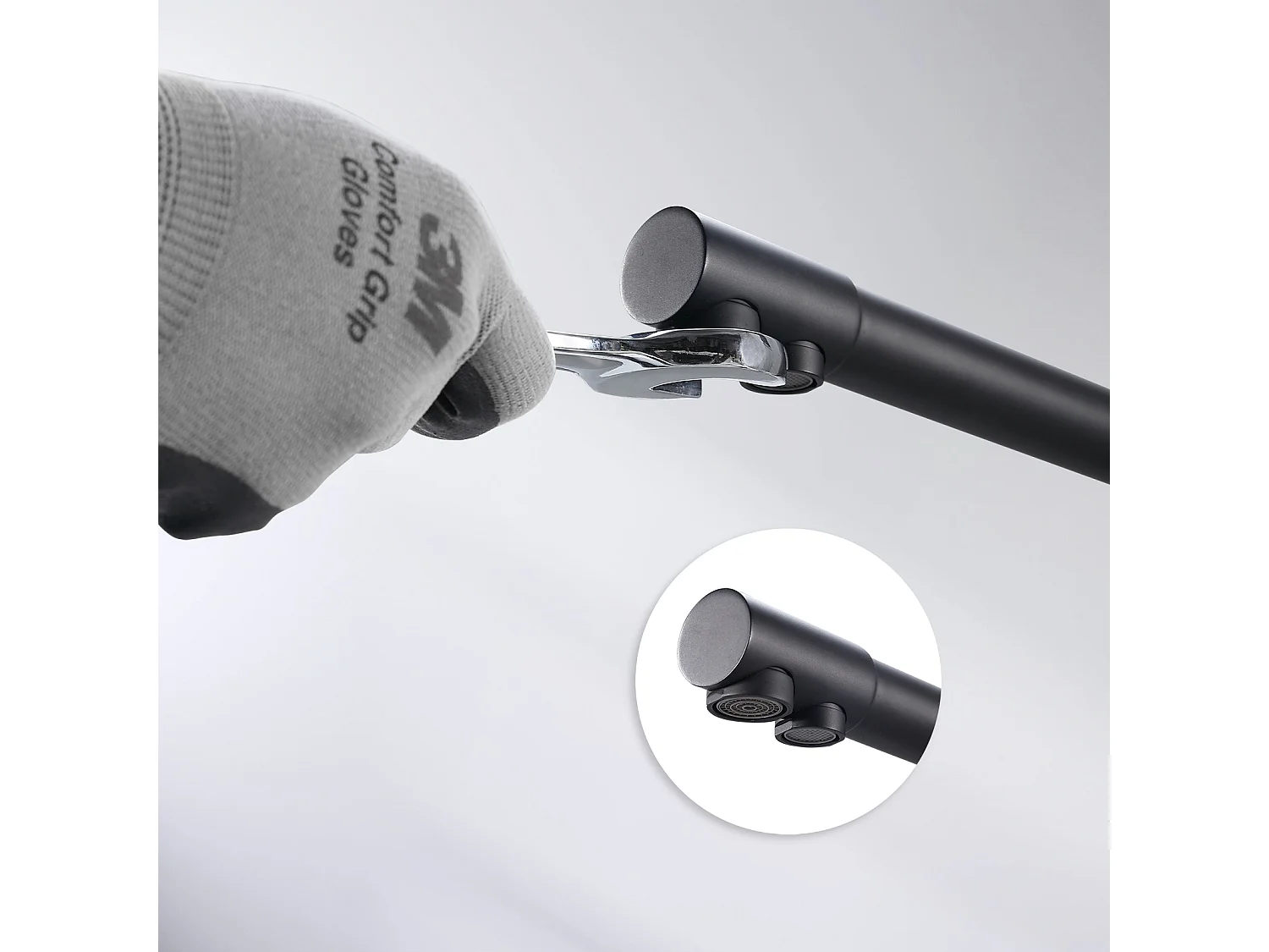 Cecipa max 3 in 1 Küchenarmatur für Osmoseanlage schwarz, 3 Wege Küchenmischbatterie, Reinwasserhahn, EU Modell