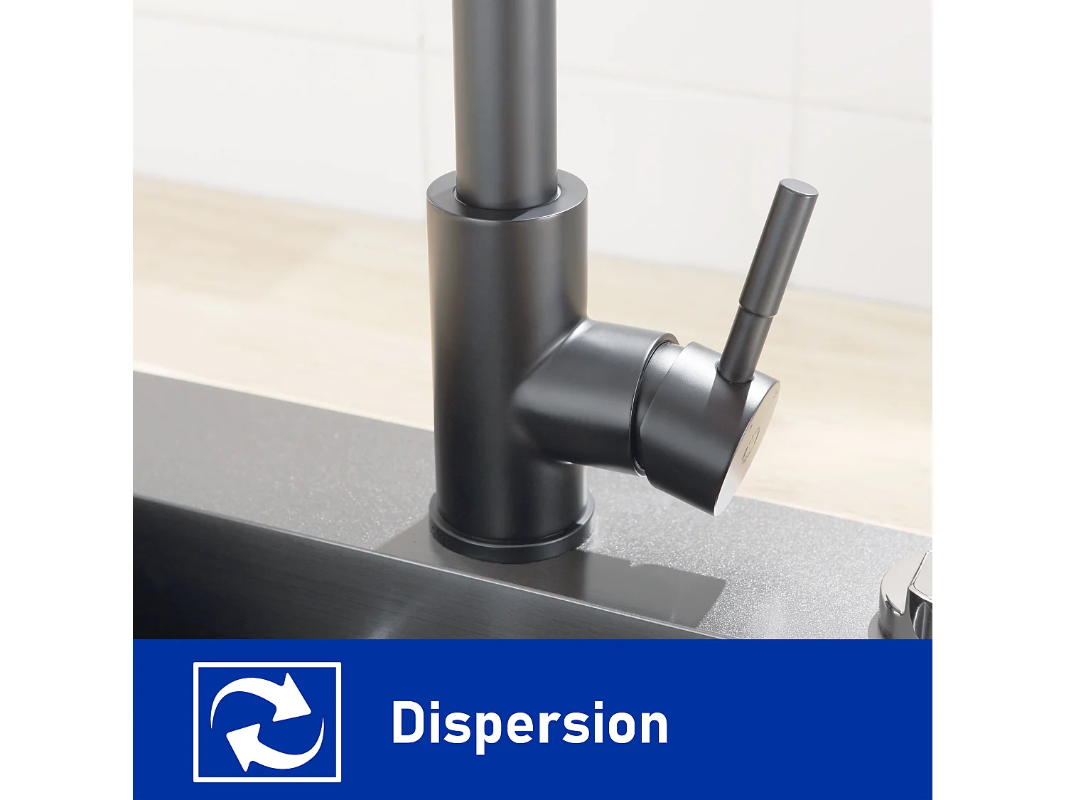 Cecipa max 2PCS Uittrekbare keukenkraan met spray Keukenmengkraan 2 spuitmodi 360° rotatie Zwart, EU-model