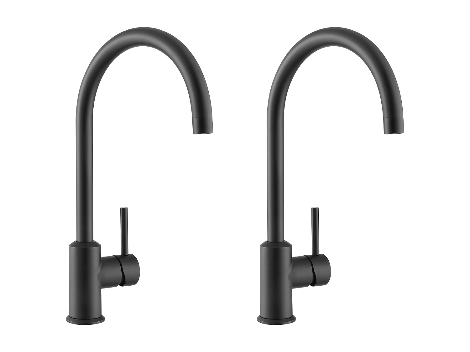 2PCS Cecipa max Mitigeur de Cuisine, Robinetterie Noir en Acier Inox, Robinet de Cuisine Monocommande, Rotatif à 360 °,EU Modèle