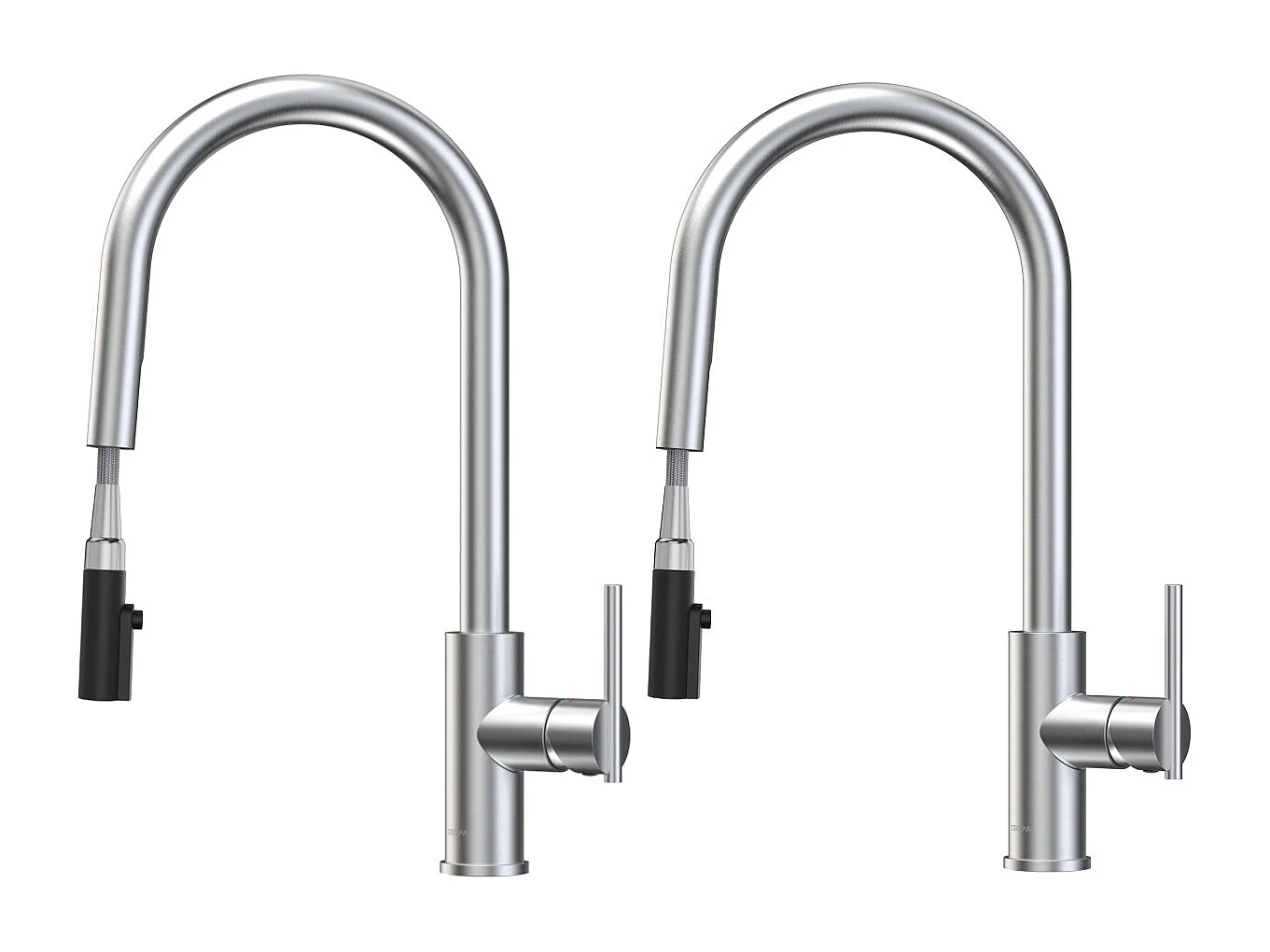 2PCS CECIPA MAX Brossé Mitigeur de Cuisine avec Douchette Extractible - Robinet de Evier Avec 2 modes de sortie d'eau - Pivotant à 360°