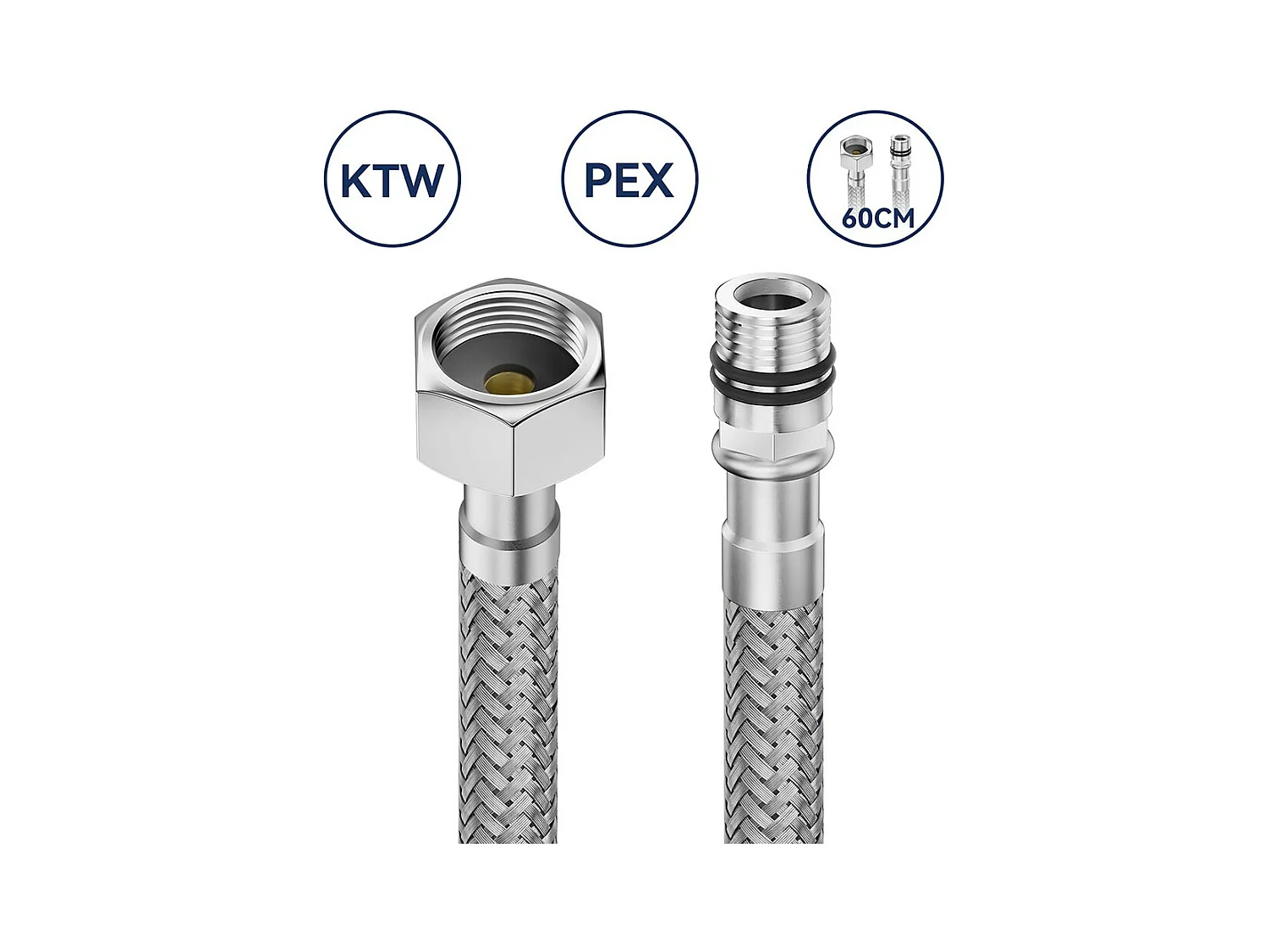 AuraLum Max Robinet Cuisine avec Douchette Extractible 2 Jets Mitigeur Evier en Inox Chromé Pivotant 360° Robinetterie Eau Froide et Chaude,EU Modèle