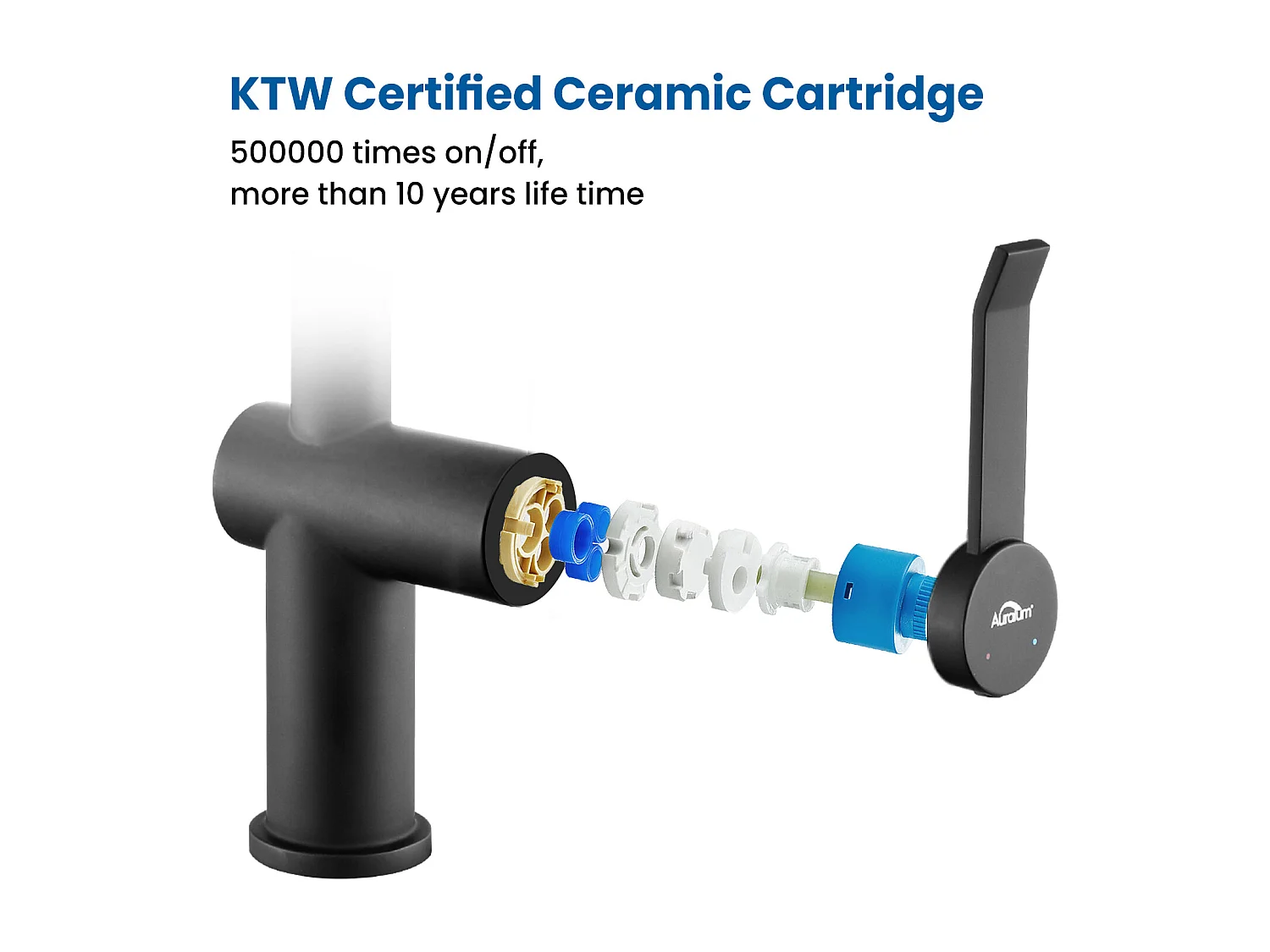 2 STUKS AURALUM MAX Keukenkraan Handdouche, Keukenmengkraan met Uittrekbare Handdouche, Keukenkraan 2 Jets, 360° Draaibaar, 2 Sproeimodi