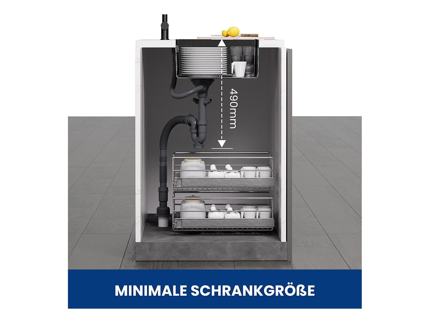 Cecipa max Évier Inox Encastré 40*44*19 cm - Évier de Cuisine 1 Bac Noir + Mitigeur de Cuisine avec Douchette Extractible, Robinet en Inox Brossé