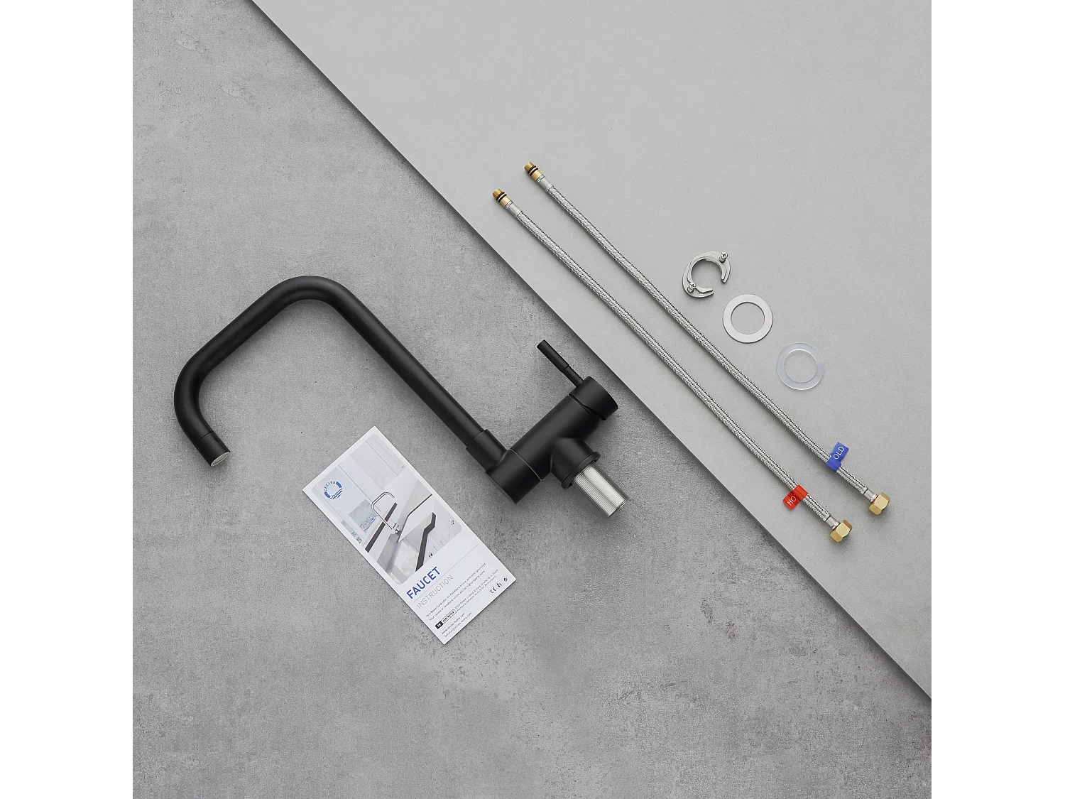 Cecipa max Évier 1 Bac 70×45 CM Noir avec Egouttoir, Vasque et Distributeur de Savon + Mitigeur Rabattable Noir Robinet Pliable Mitigeur Sous Fenêtre