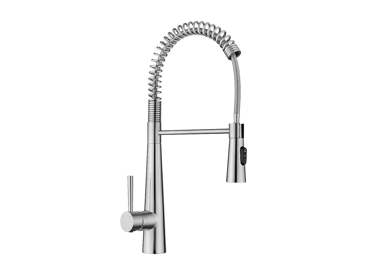 Cecipa max Évier 1 Bac en Acier Inoxydable Noir Évier Encastré 40*44cm + Mitigeur de Cuisine à Ressort avec 3 Modes de Sortie D'eau, Brossé