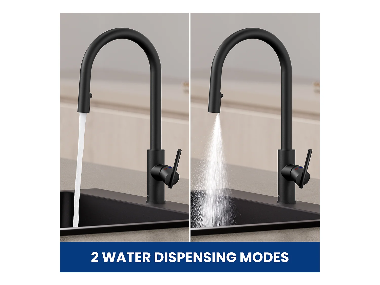 CECIPA MAX 1 spoelbak 60×45cm Geborsteld roestvrijstalen spoelbak met afvoerkorf + keukenmengkraan met uittrekbare straal, 2 waterafvoermodi