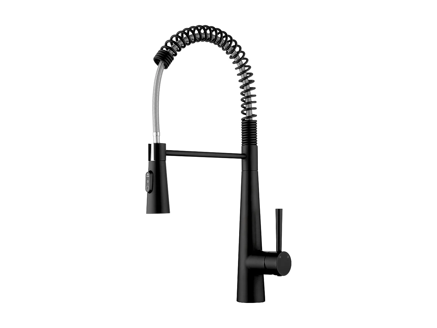 Cecipa max roestvrijstalen spoelbak 1 kom keukenspoelbak 50 × 45 cm geborstelde spoelbak + veerkeukenmixer met 3 waterafvoermodi, zwart