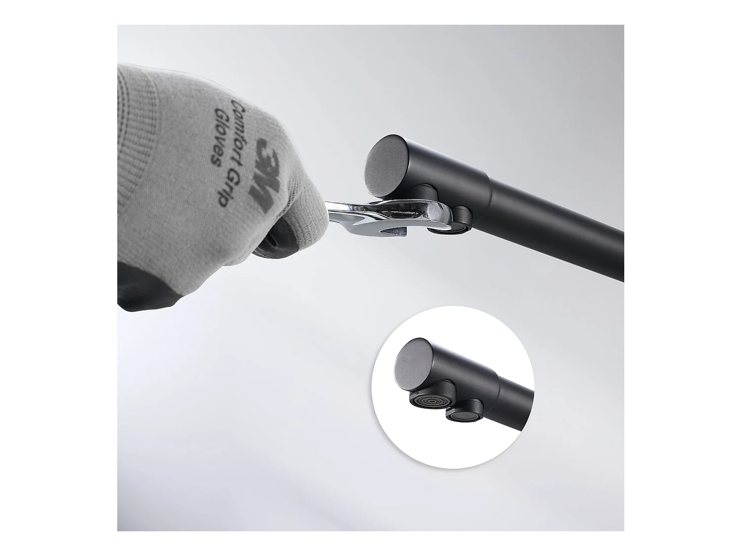 2 STK 3-Wege-Küchenarmatur, 3-in-1-Küchenmischbatterie für Umkehrosmosesystem, sauberer Wasserhahn mit 2 separaten Bedienhebeln, Schwarz