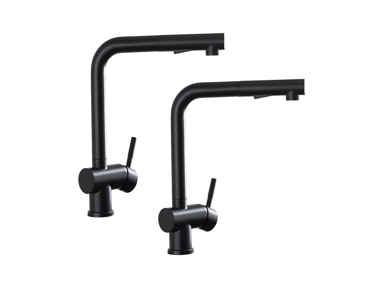 2PCS Cecipa max Robinets de cuisine avec douchette extractible, levier unique rotatif à 360, Mitigeur de cuisine 2 modes de pulvérisat,EU Modèle