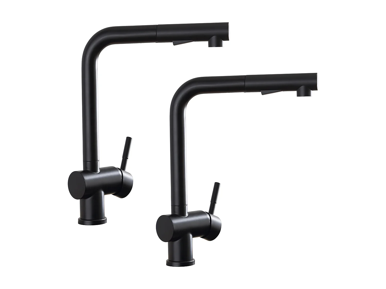 2PCS Cecipa max Robinets de cuisine avec douchette extractible, levier unique rotatif à 360, Mitigeur de cuisine 2 modes de pulvérisat,EU Modèle