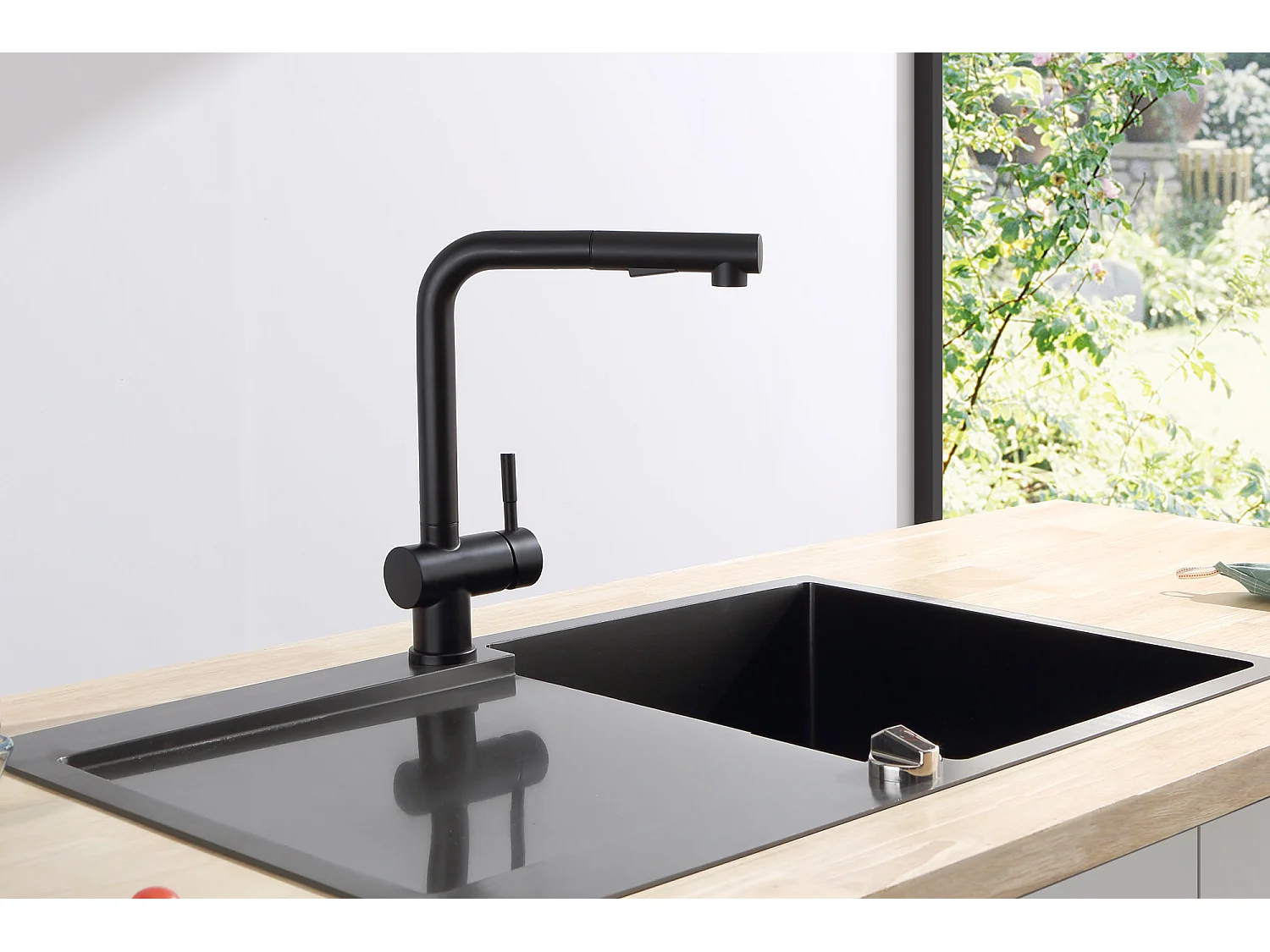 2PCS Cecipa max Robinets de cuisine avec douchette extractible, levier unique rotatif à 360, Mitigeur de cuisine 2 modes de pulvérisat,EU Modèle