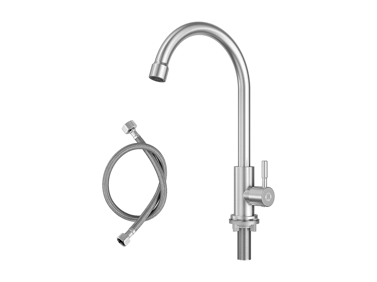 Cecipa max Grifo de cocina Grifo de agua fría cepillado Mezclador de fregadero giratorio de 360 °, modelo UE