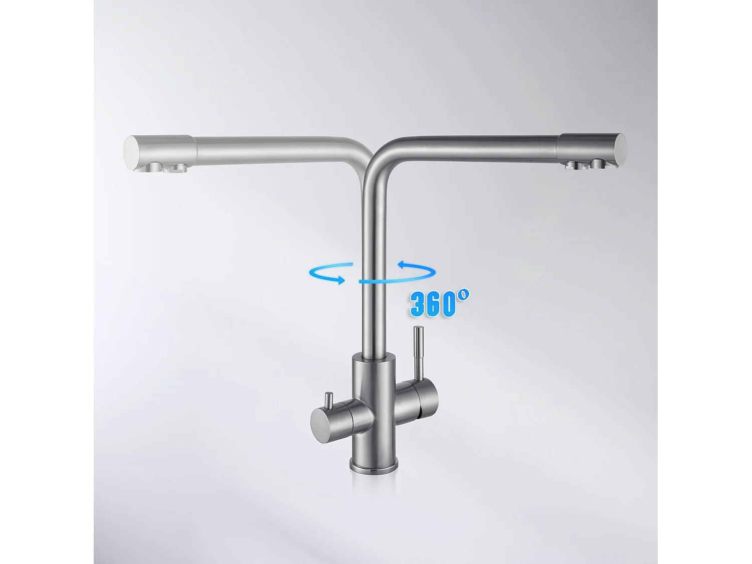 Cecipa max keukenmixer waterzuiveraar voor warm/koud water en gefilterd water, keukenkraan voor osmosesysteem - geborsteld,EU-model