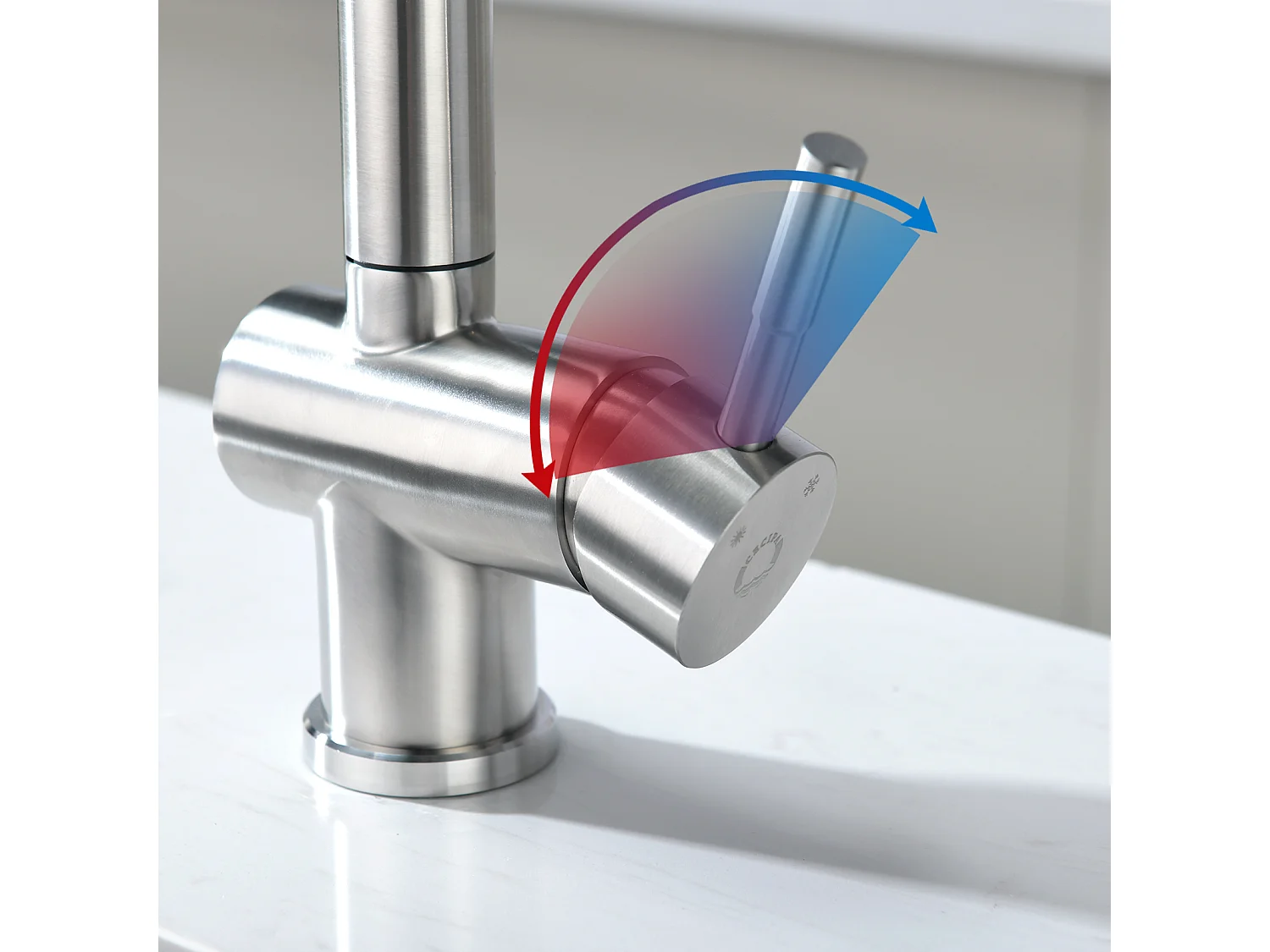 Cecipa max Geborstelde Keukenmengkraan met Sproeikraan Uittrekbare Spoelbak met Twee Jets Spoelbakmengkraan met Afneembare Bubbler, EU-model