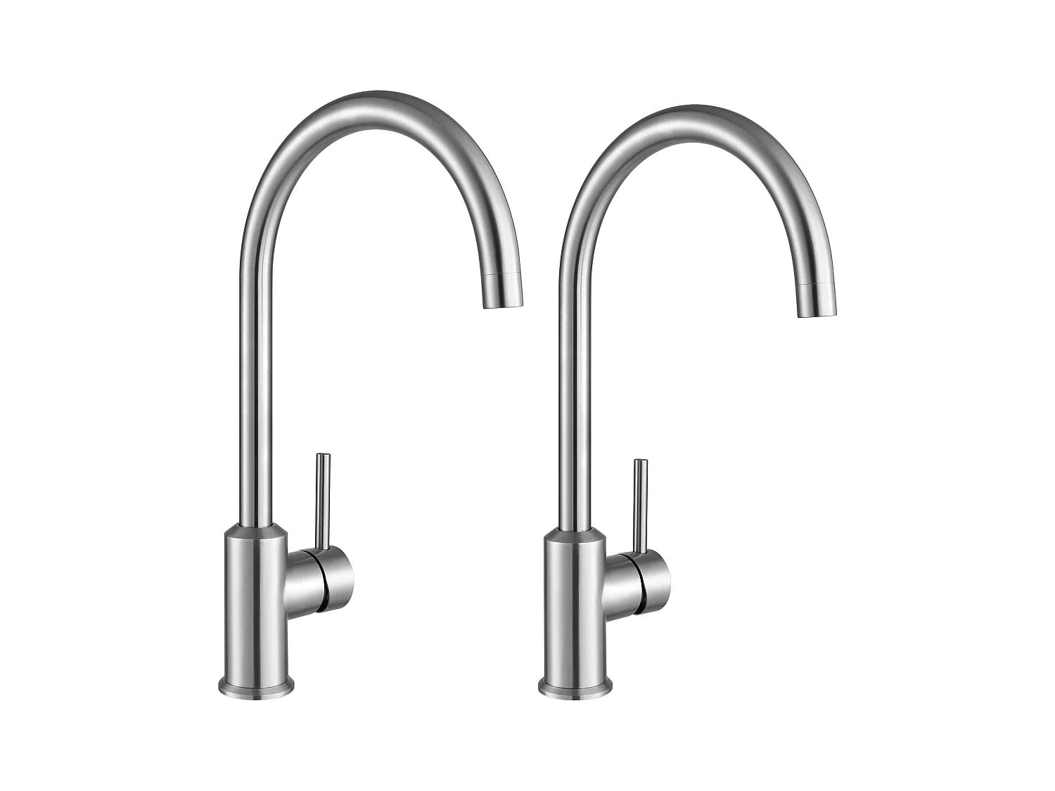 2PCS Cecipa max Mitigeur de Cuisine Monocommande, Robinet Évier en Acier Inox , Robinetterie Rotatif à 360° Brossé,EU Modèle