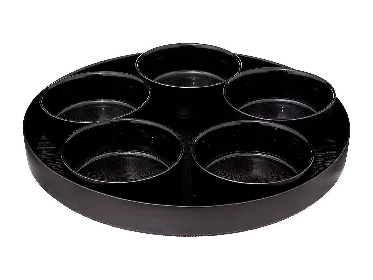 Service Apéritif 6 Pièces "Astra" 34cm Noir