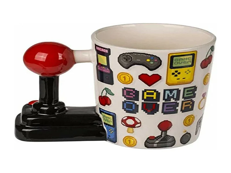 Tasse mug jeux vidéo "Game over" 300 ml - Multicolore - D 9 x H 12 cm