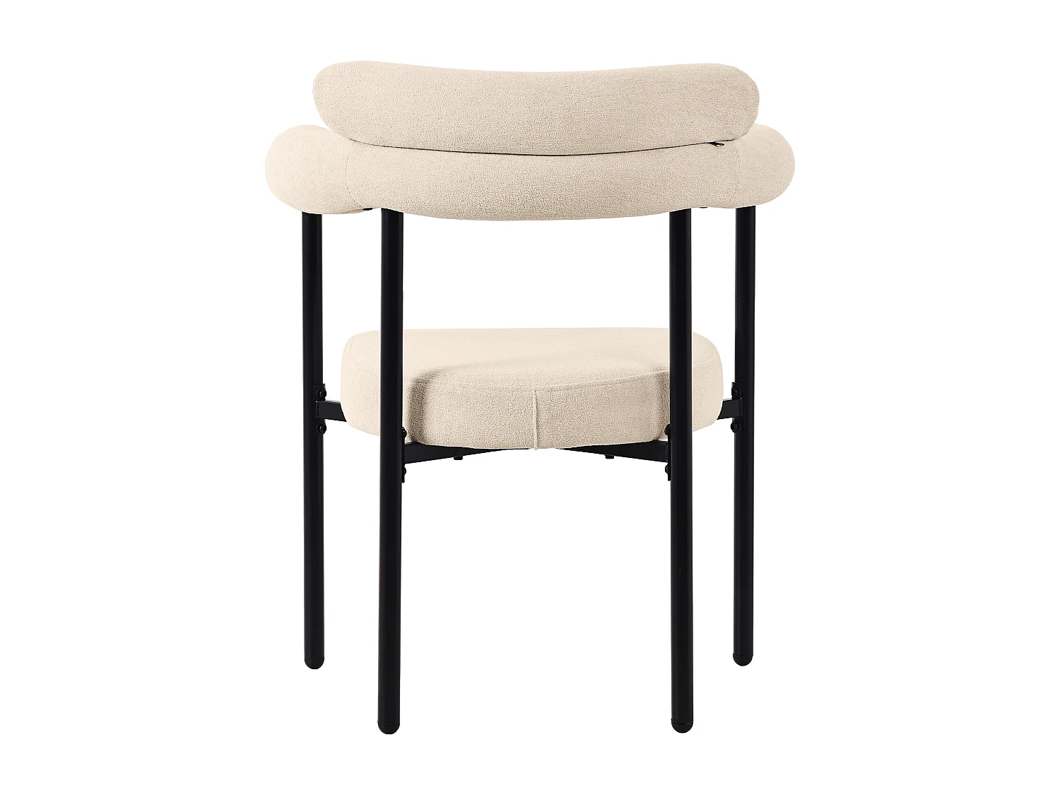 Lot de 6 chaises en velours - avec accoudoirs - Beige