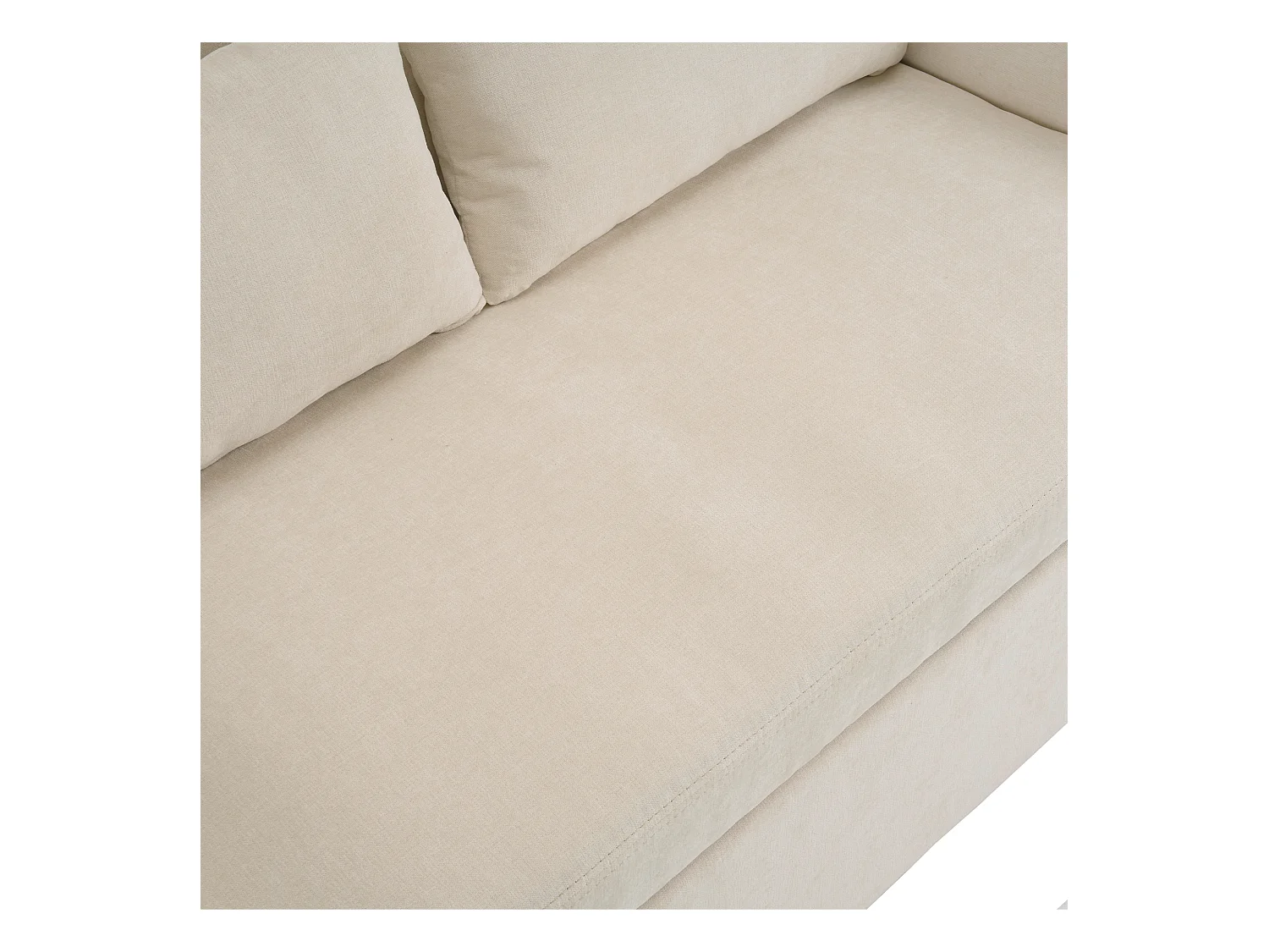 Rozkładana kanapa regulowana w wielu kątach z tkaniny żakardowej - 2 miejsca - z uchwytem na telefon i portami USB - Beżowa