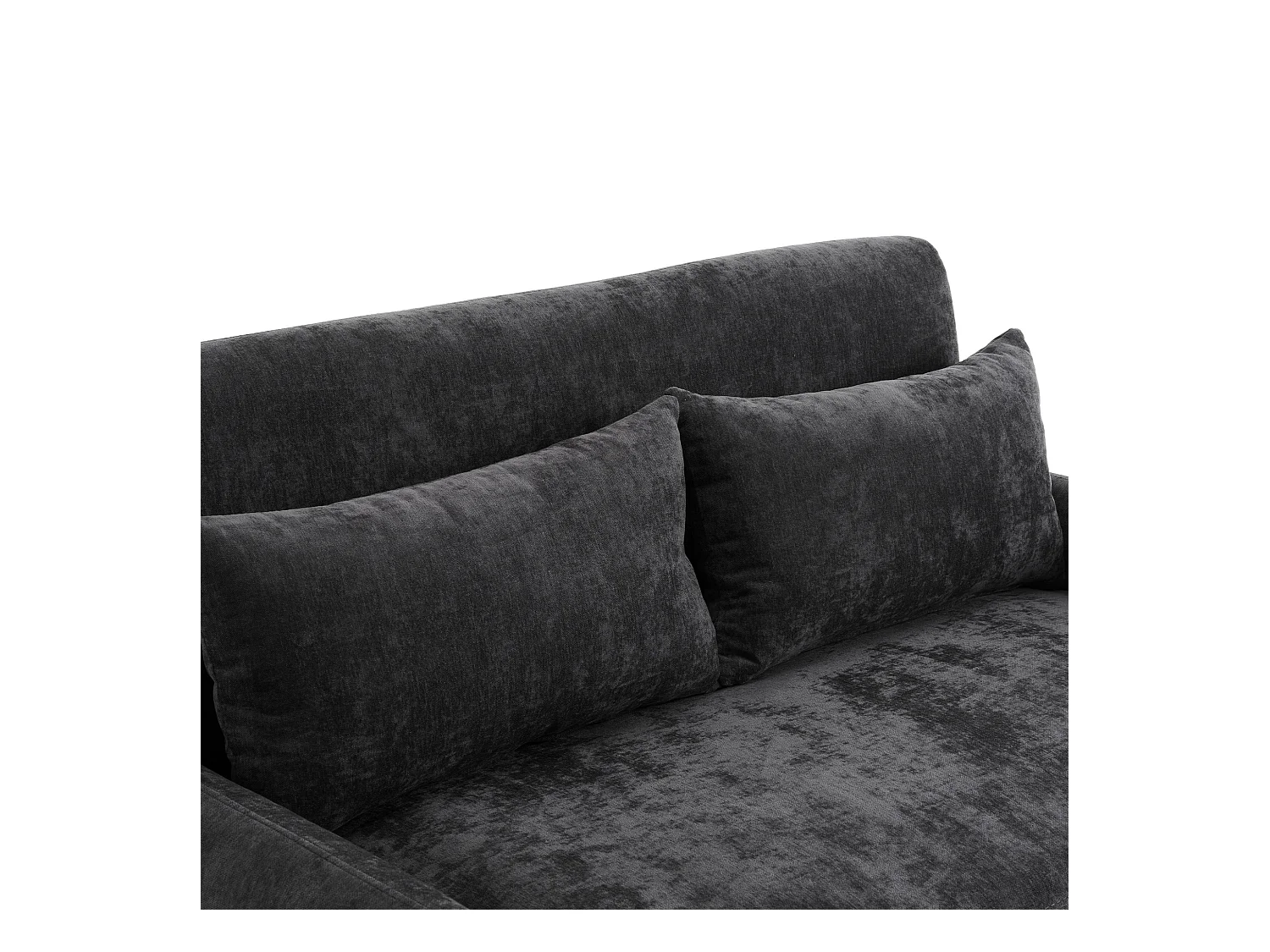 Canapé convertible réglable multi-angles en tissu chenille - 2 places - avec support téléphone et Ports USB - Gris