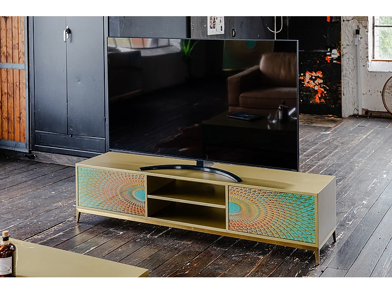 TV-Board - Grün Holz - LAGO