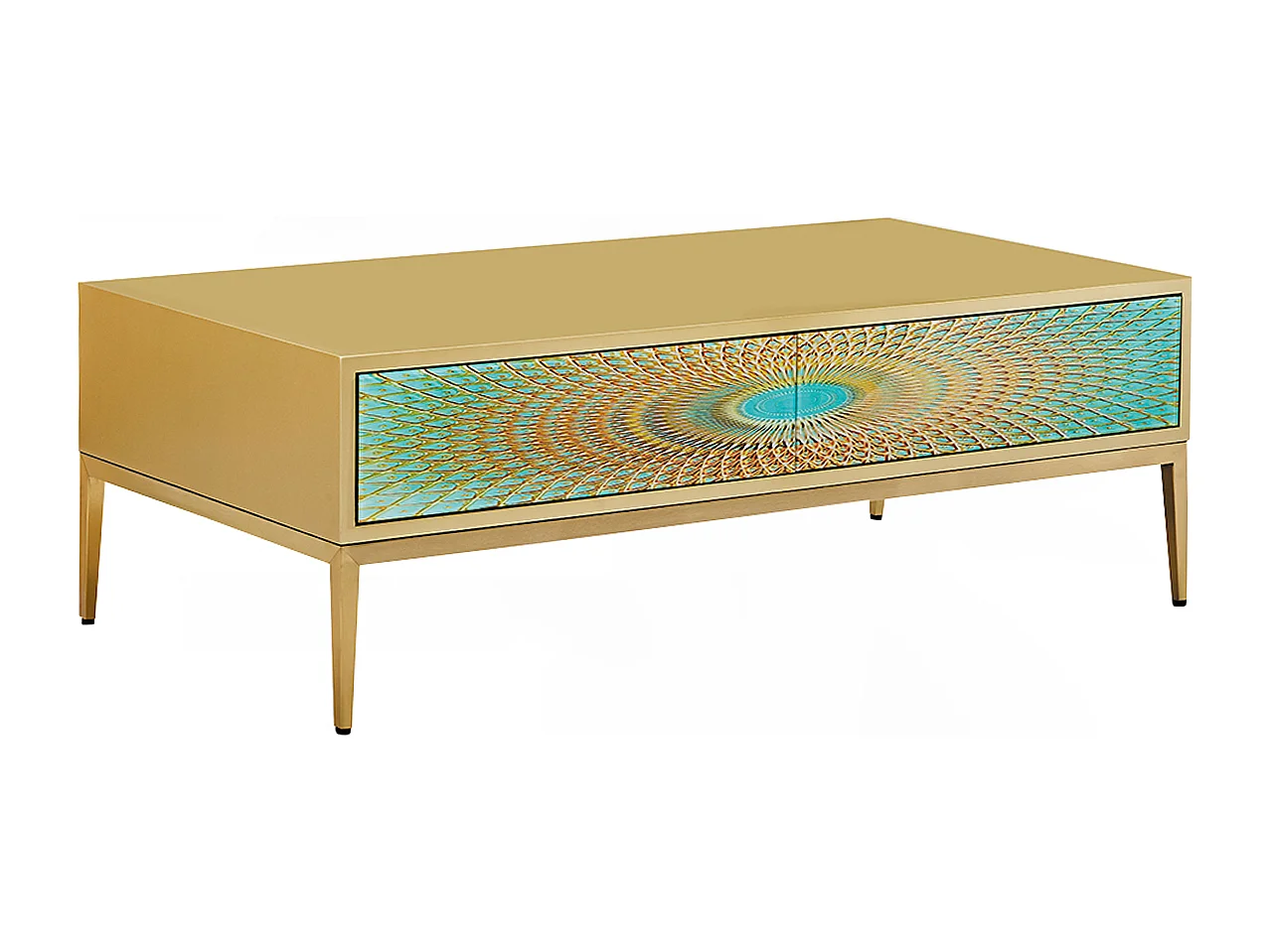 Mesa de centro - Verde Madera - 60 x 120 cm - LAGO