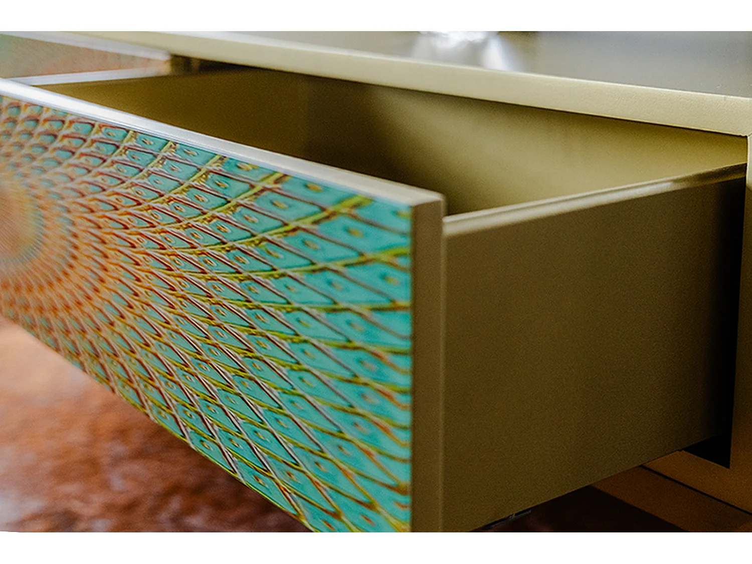 Mesa de centro - Verde Madera - 60 x 120 cm - LAGO