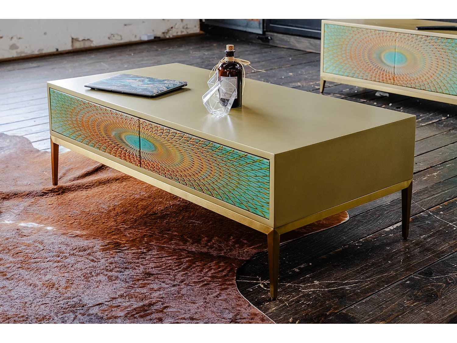 Couchtisch - Grün Holz - 60 x 120 cm - LAGO