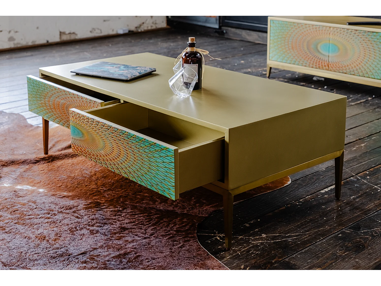 Couchtisch - Grün Holz - 60 x 120 cm - LAGO