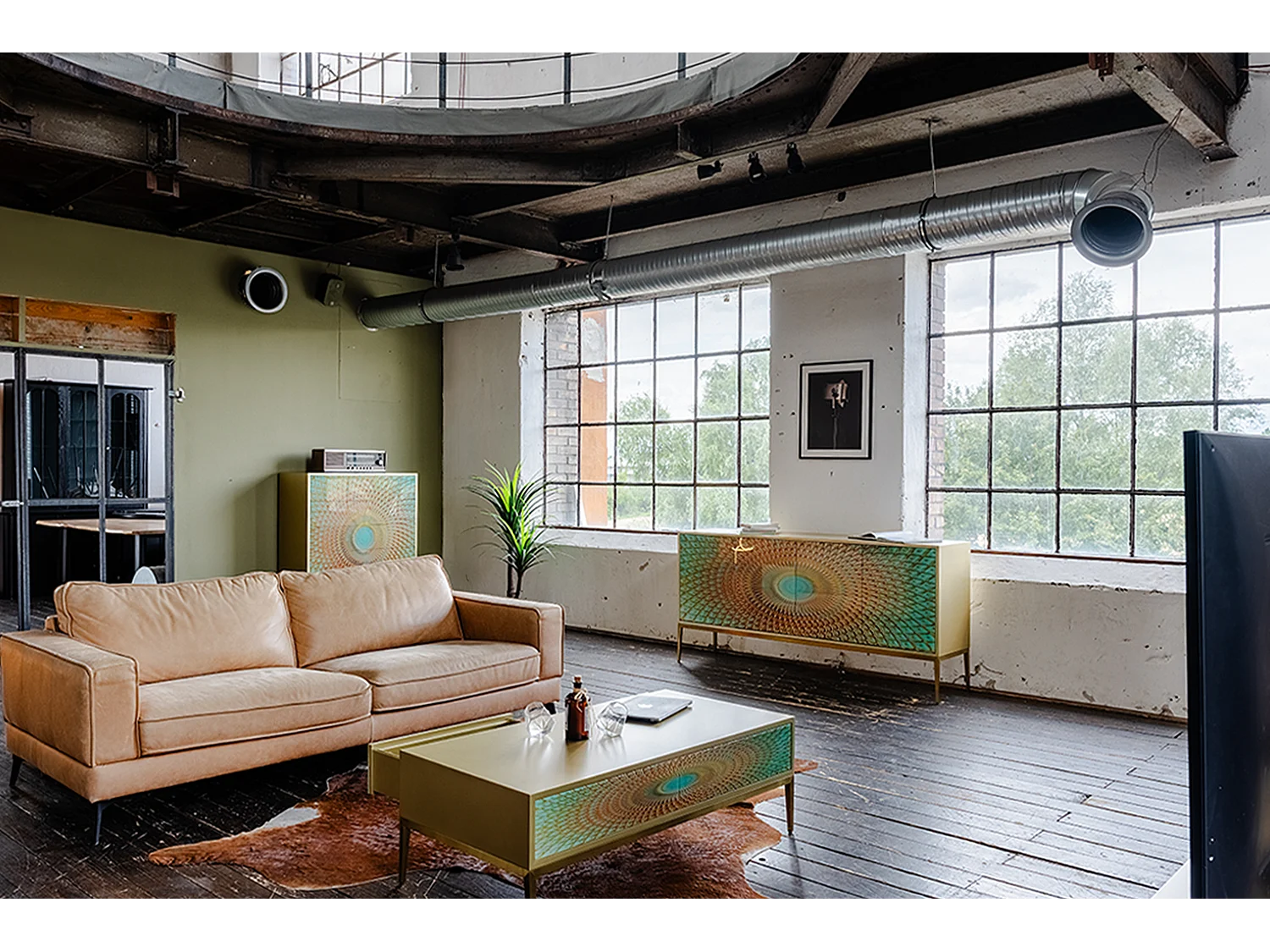 Couchtisch - Grün Holz - 60 x 120 cm - LAGO