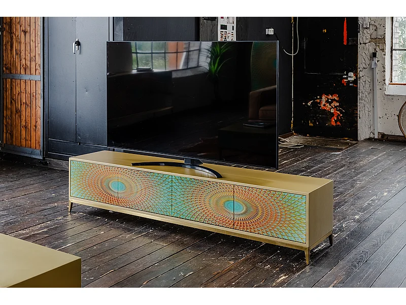 TV-Board - Grün Holz - LAGO