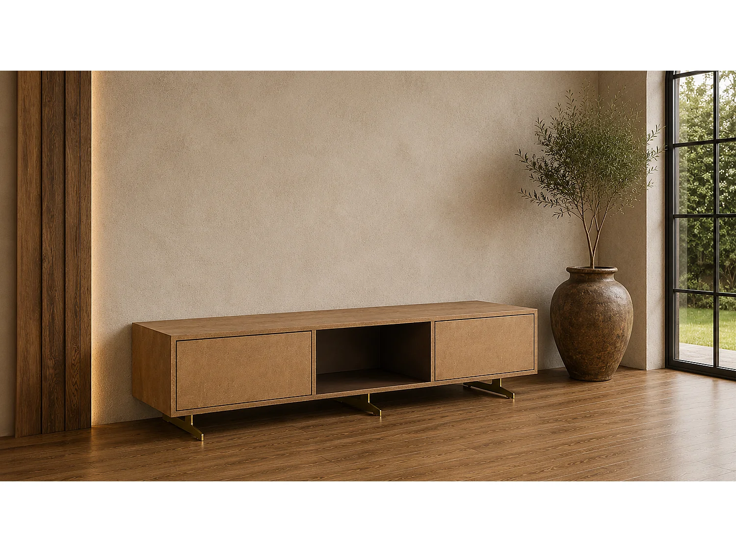 TV-Board - Gold Holz - GALA