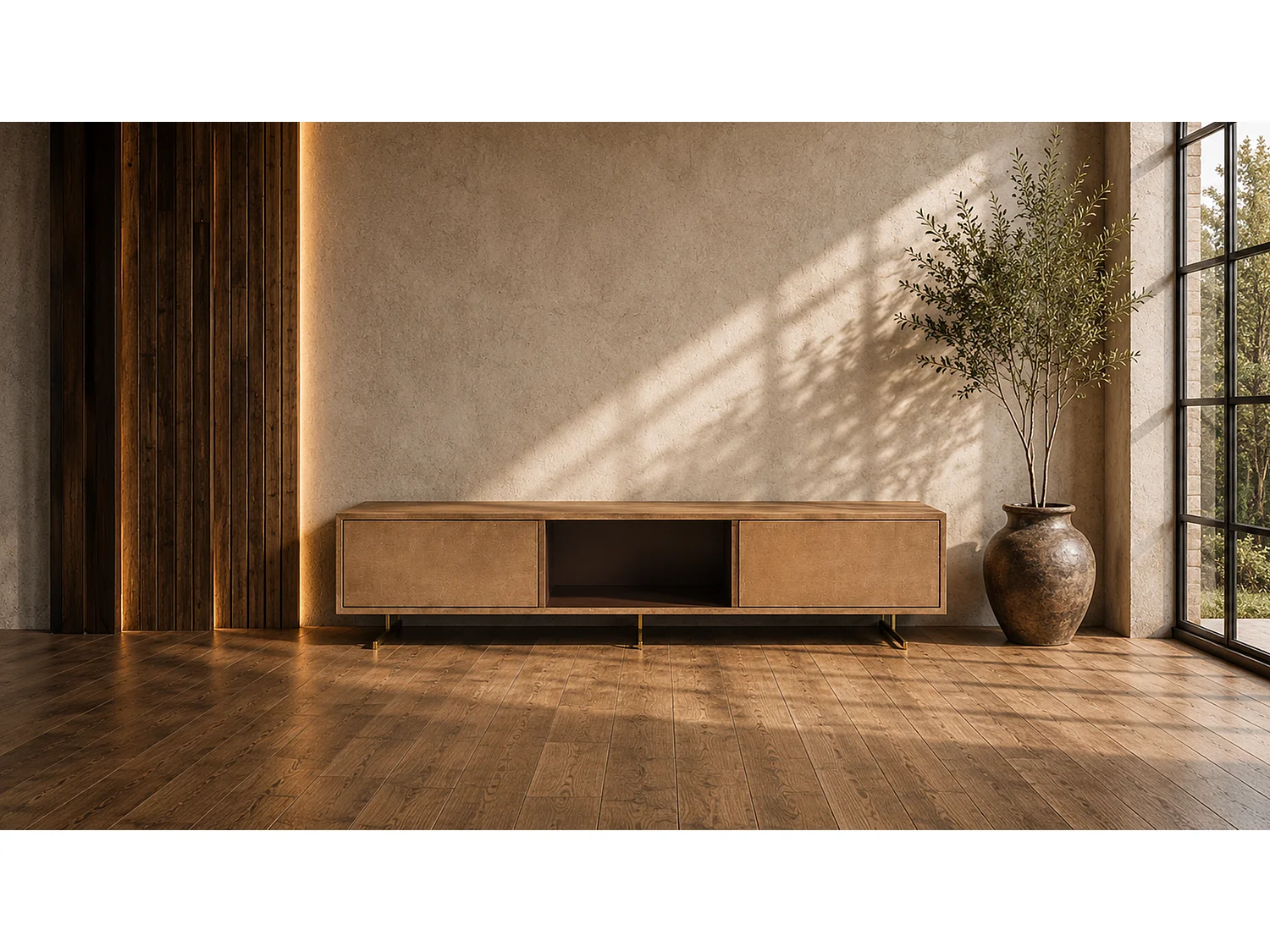 TV-Board - Gold Holz - GALA