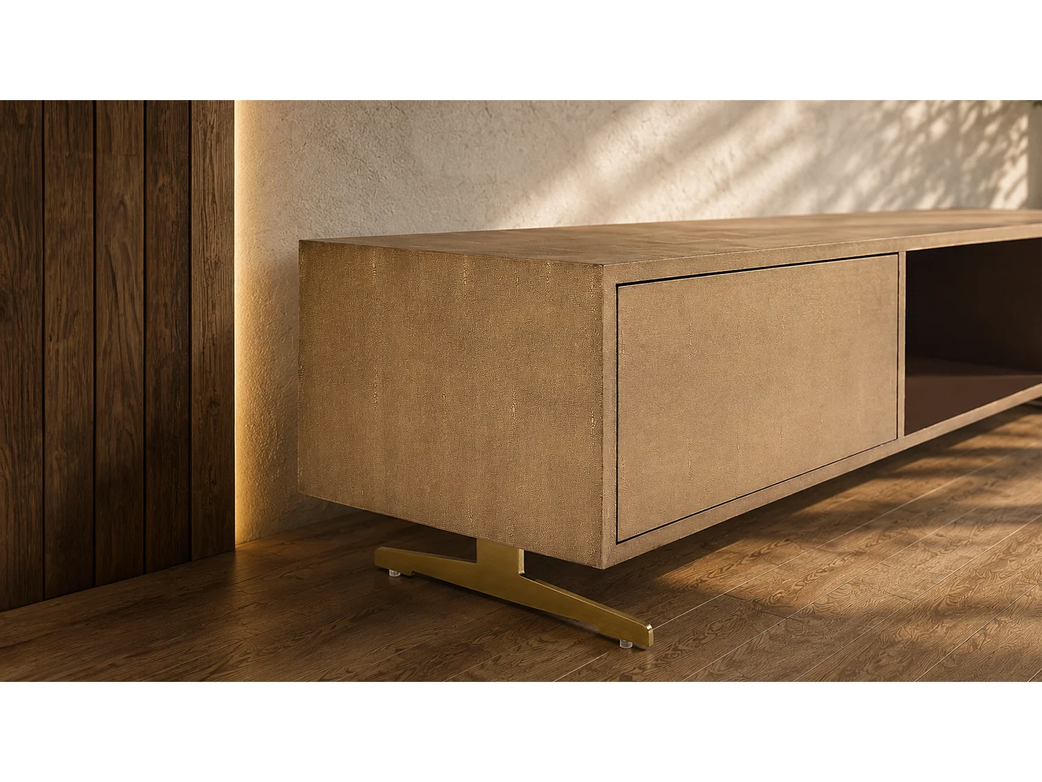 TV-Board - Gold Holz - GALA