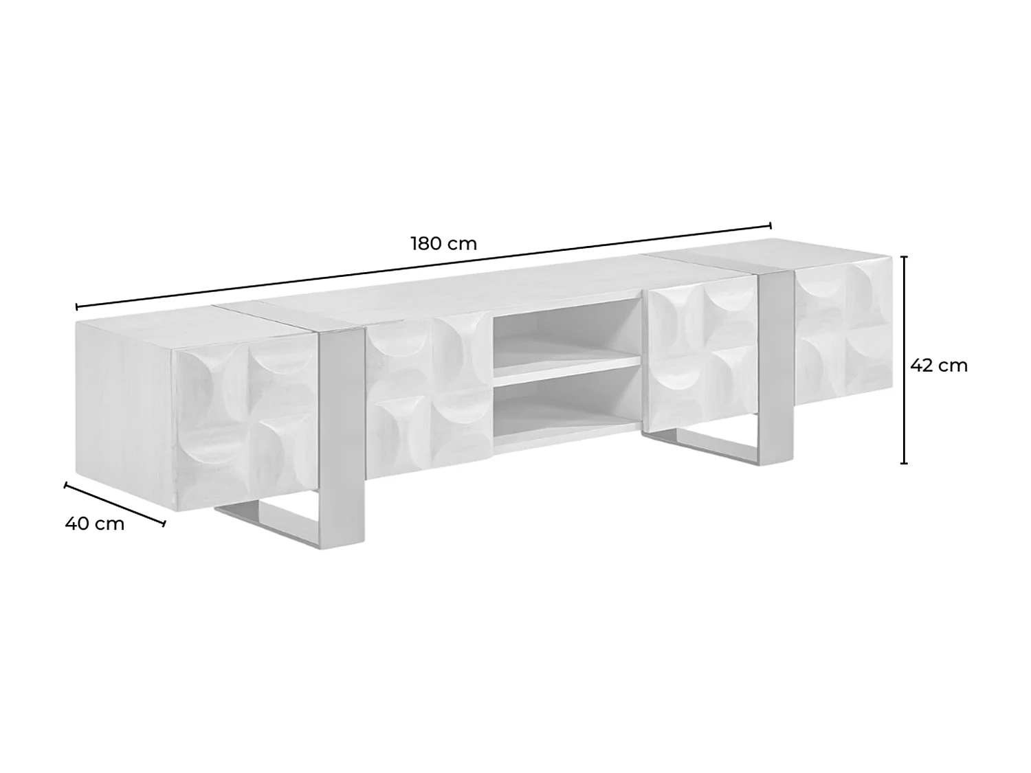 Credenza - Grigio Legno, metallo - MARGO