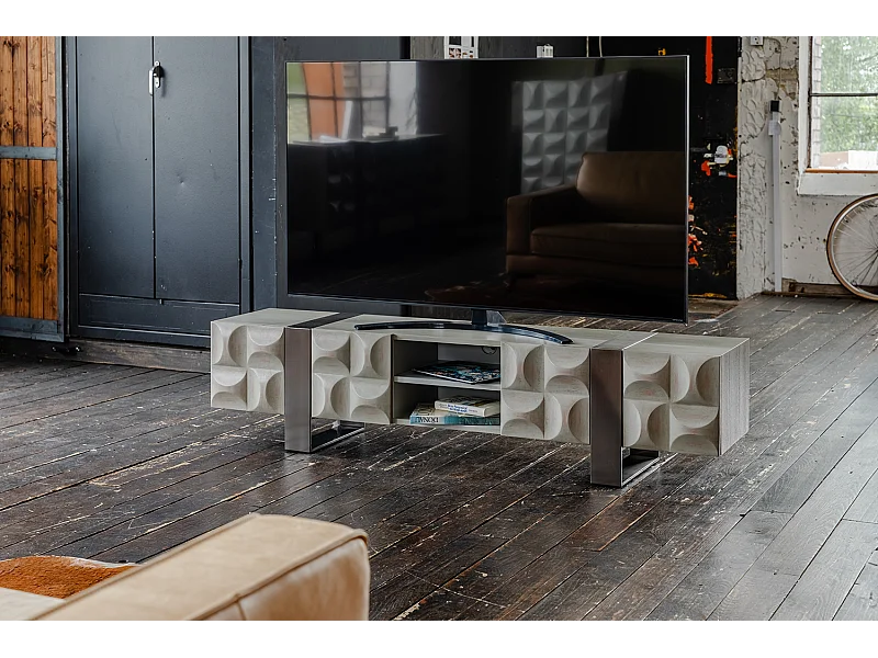 TV-Board - Grau Holz - MARGO