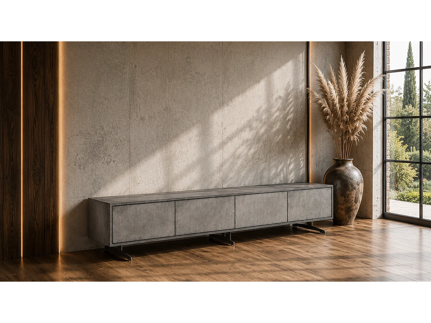 TV-Board - Grau Holz - GALA