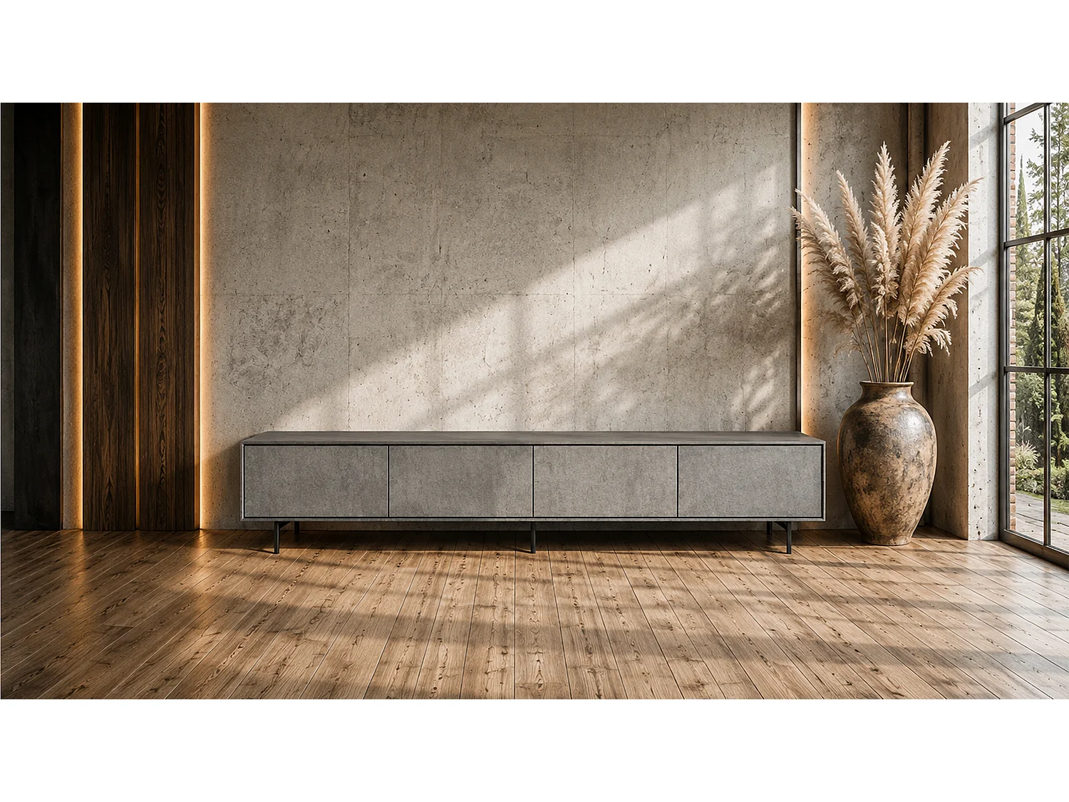 TV-Board - Grau Holz - GALA