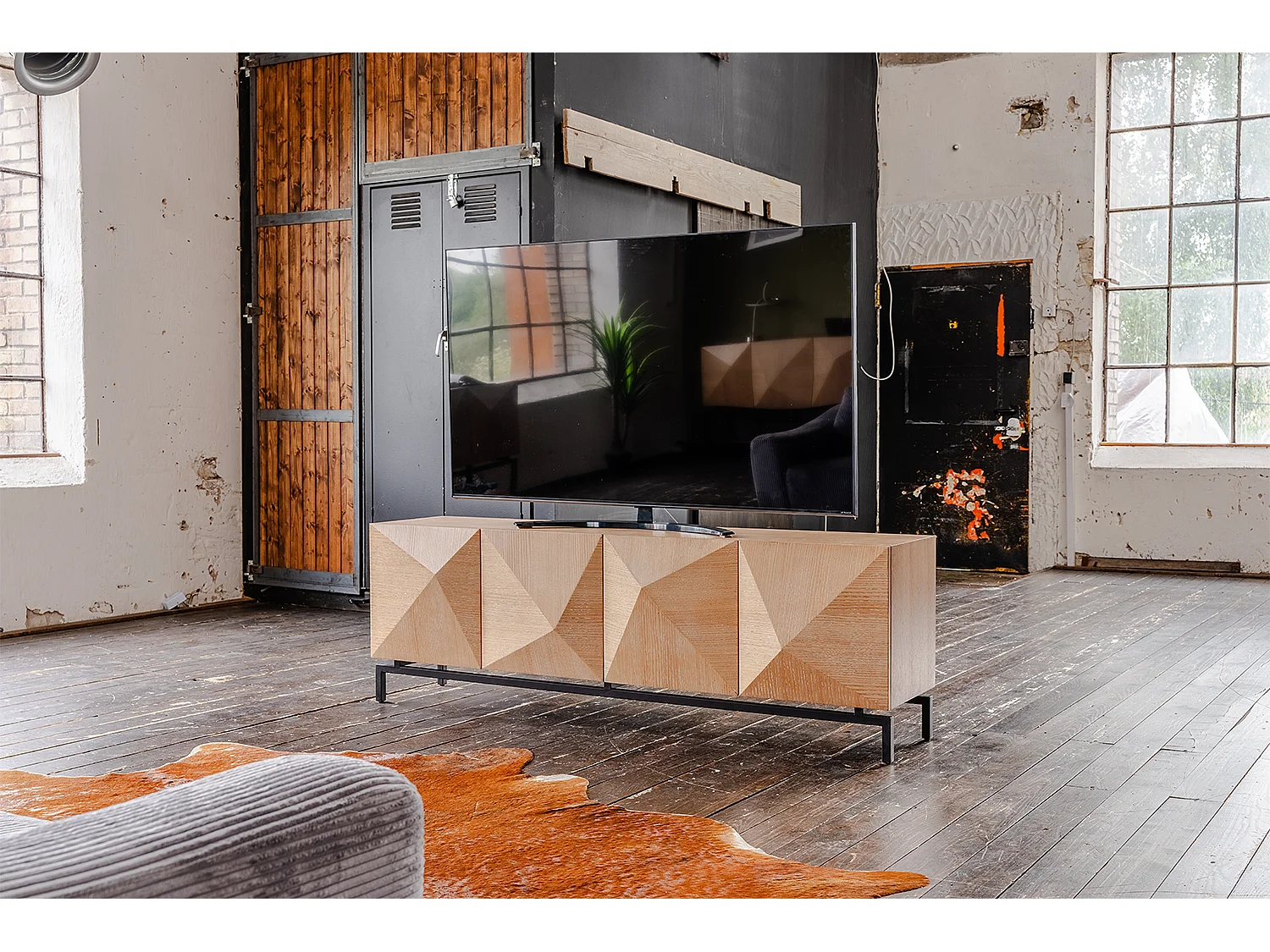 Buffet TV - marron Bois - ANJO