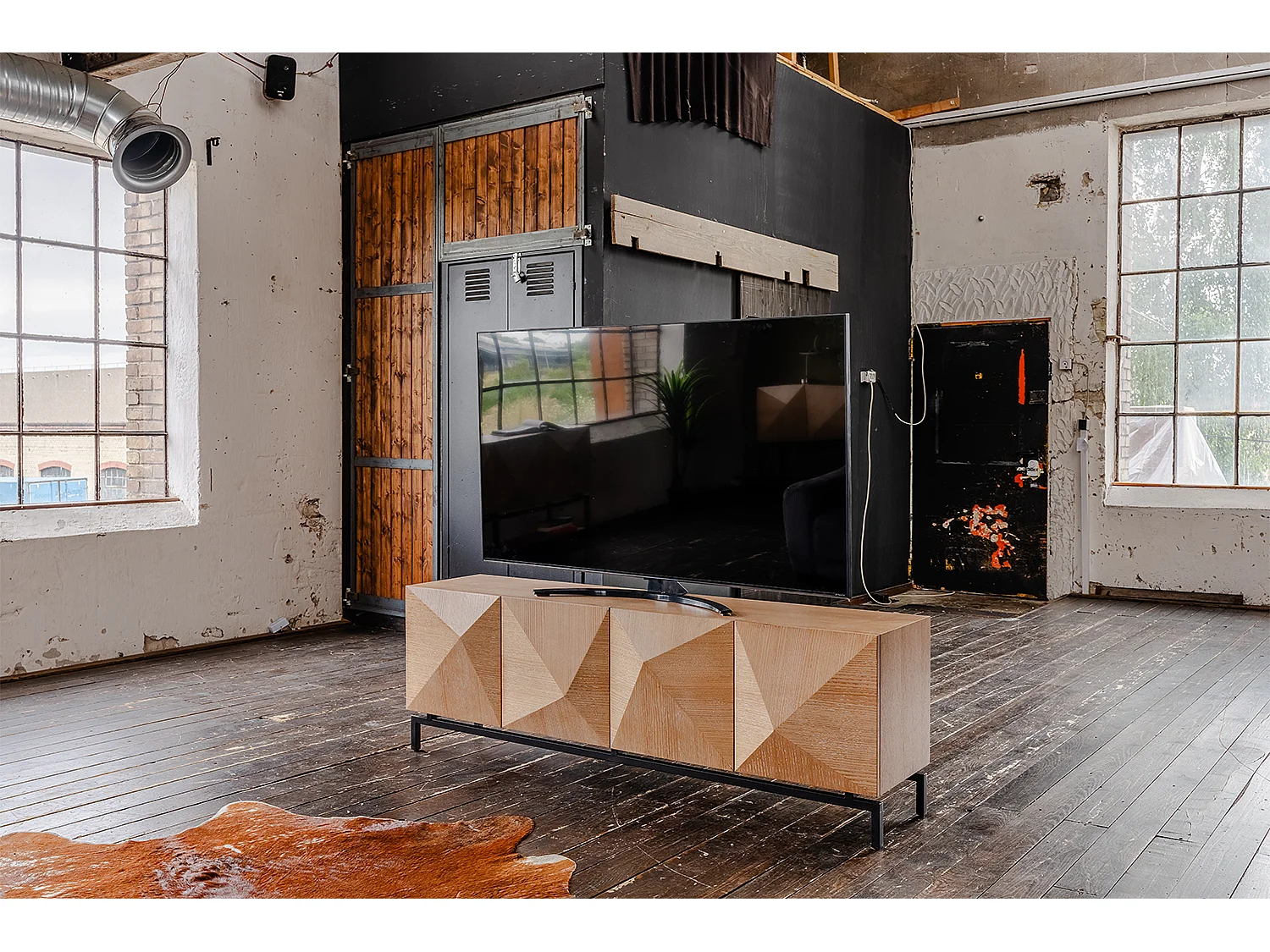 Buffet TV - marron Bois - ANJO