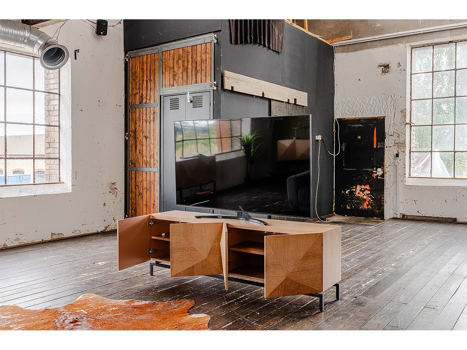 Buffet TV - marron Bois - ANJO