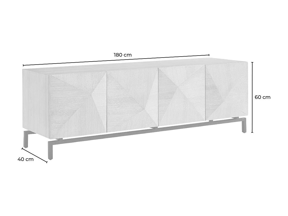 Buffet TV - marron Bois - ANJO