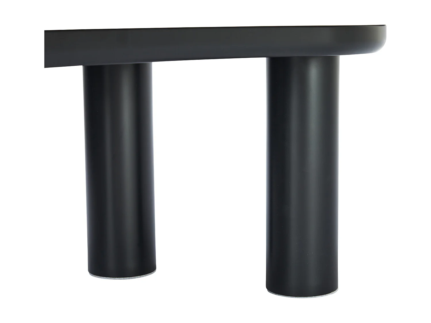 Mesa de centro de MDF - tapa curva irregular y elegante - Negro