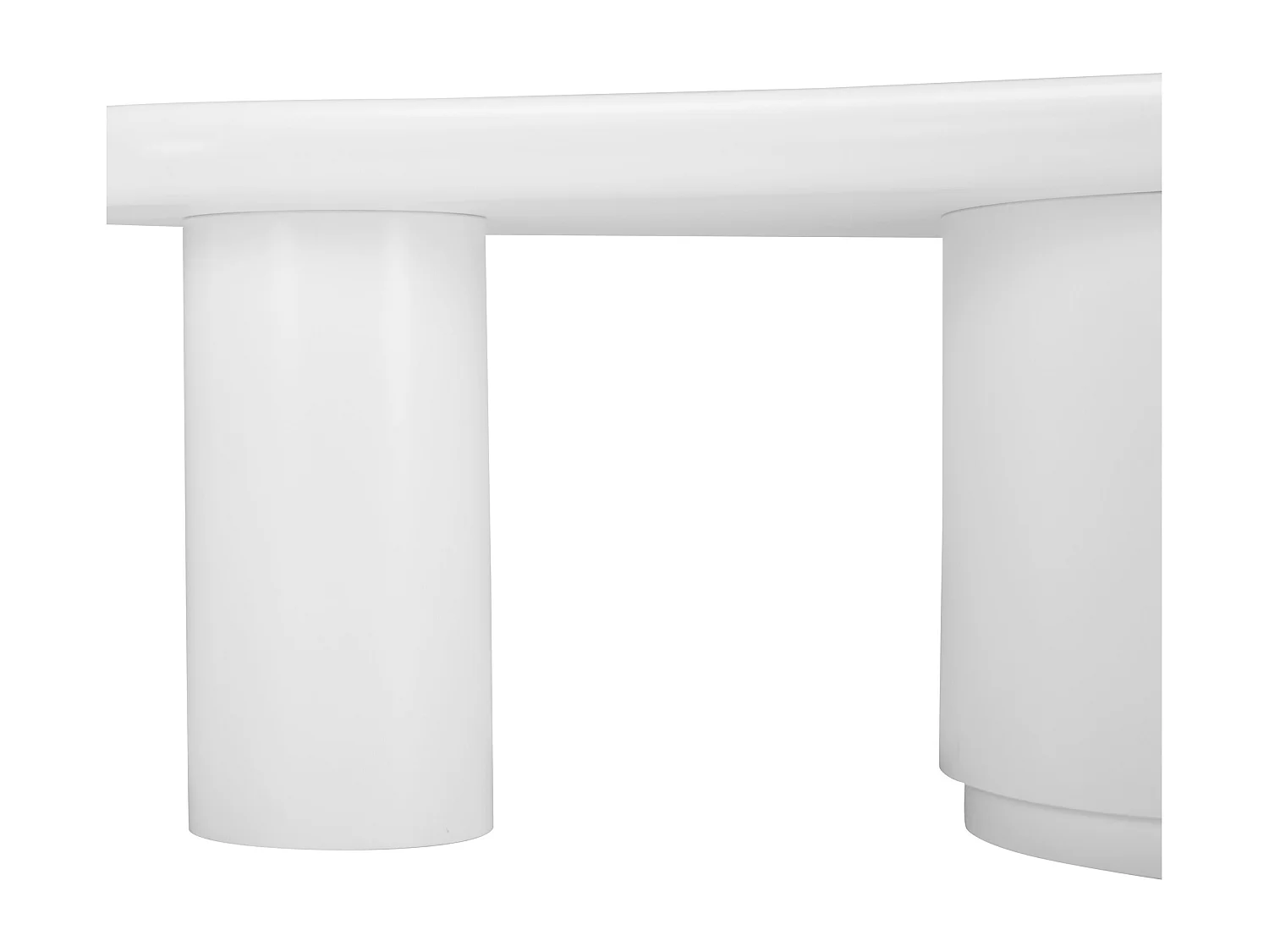 Table basse en MDF - avec 1 tiroir et 1 compartiment - Blanc