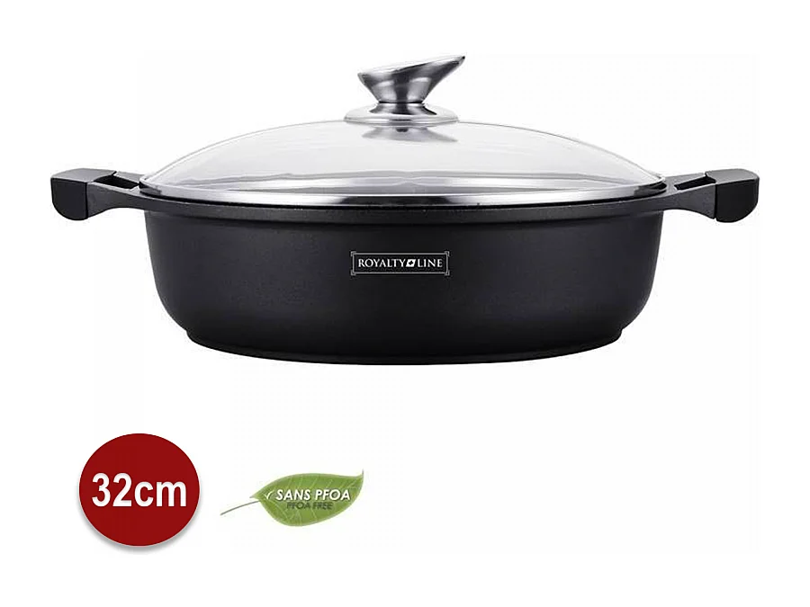 Royalty Line RL-BR32M : Marmite À Soupe Peu Profonde En Marbre 32cm