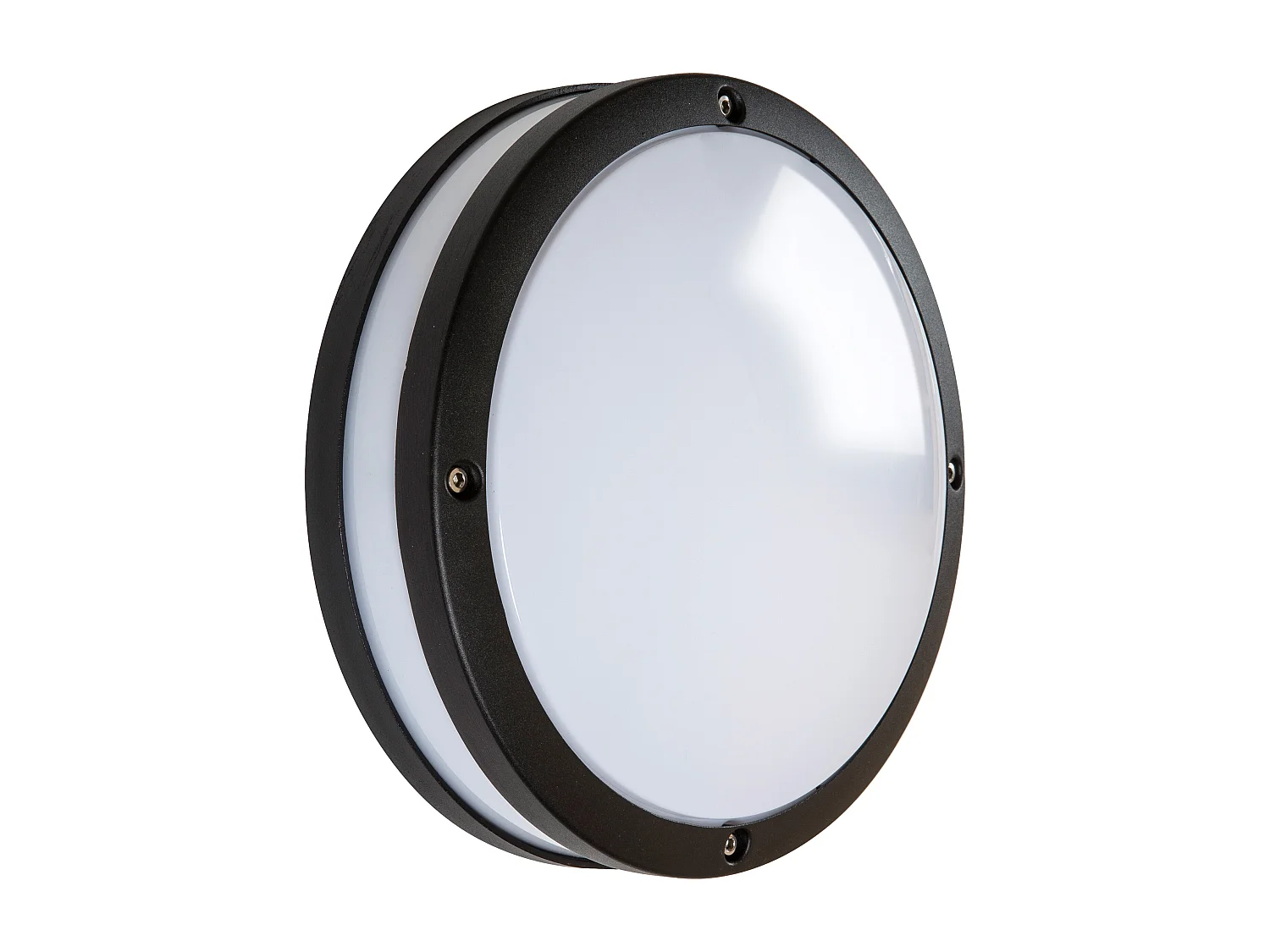 Hublot LED Orcade rétro alu rond 900lm 4000K - Noir - Lébénoïd