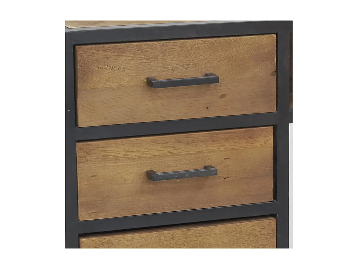 Console en bois recyclé et métal