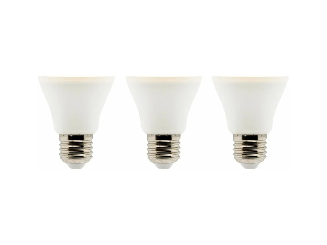 Lot de 3 ampoules LED E27 6W - Blanc chaud - 470lm 2700K  - Zenitech
