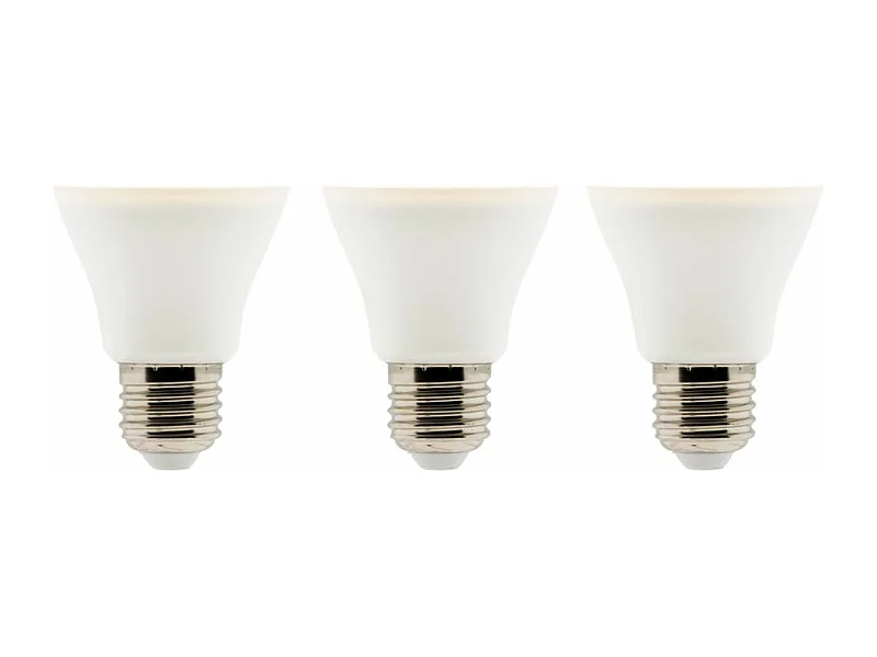 Lot de 3 ampoules LED E27 6W - Blanc chaud - 470lm 2700K  - Zenitech